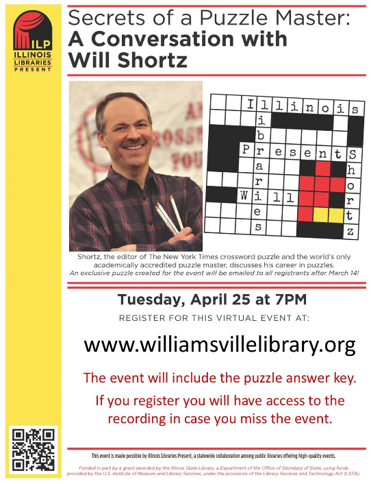 WPLM Virtual Events with Will Shortz